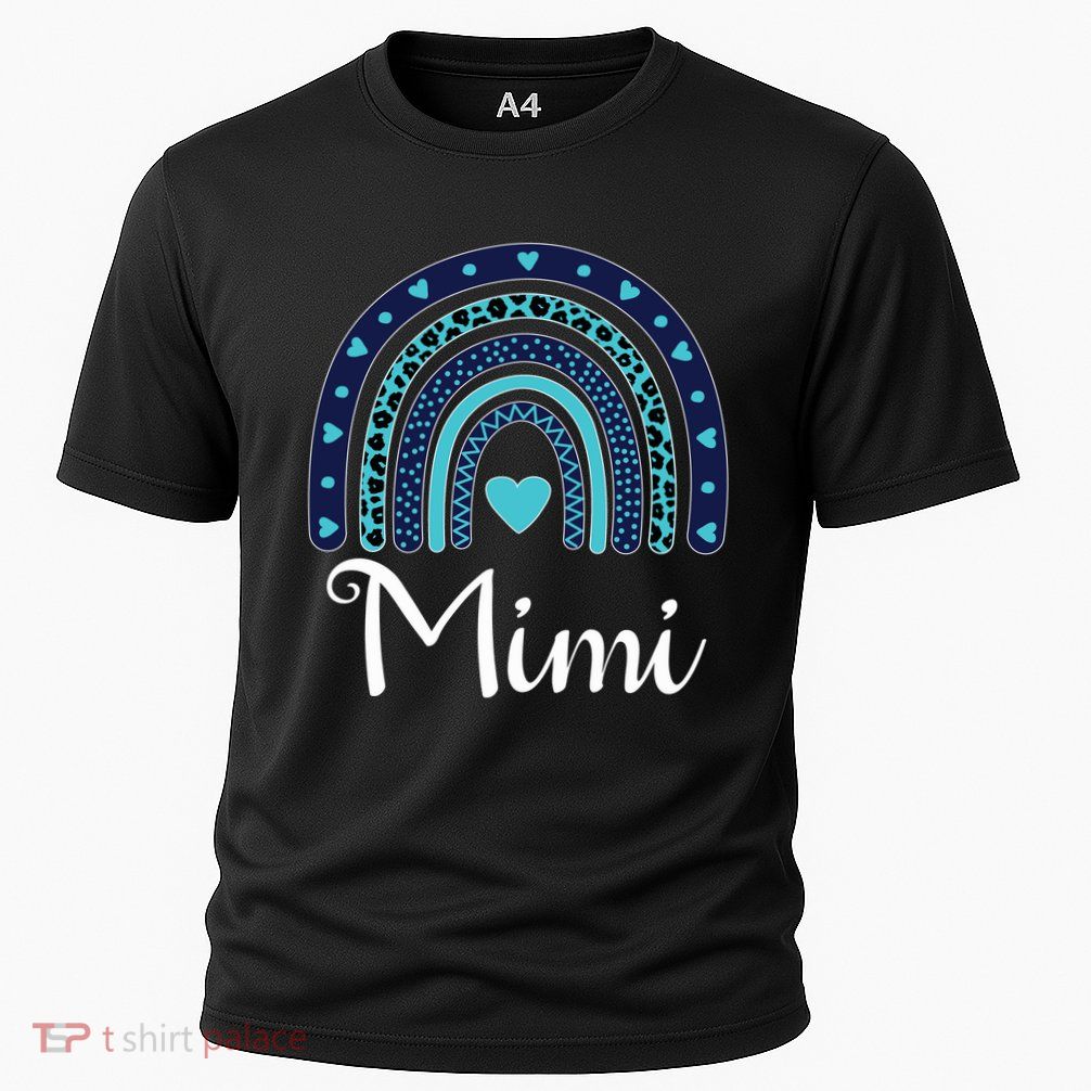 Grandma MiMi Blue Leopard Rainbow Performance Shirt