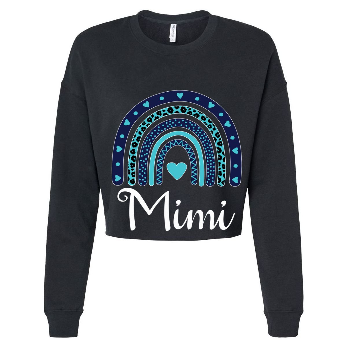 Grandma MiMi Blue Leopard Rainbow Cooling Performance Crew T-Shirt