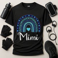 Grandma MiMi Blue Leopard Rainbow Cooling Performance Crew T-Shirt