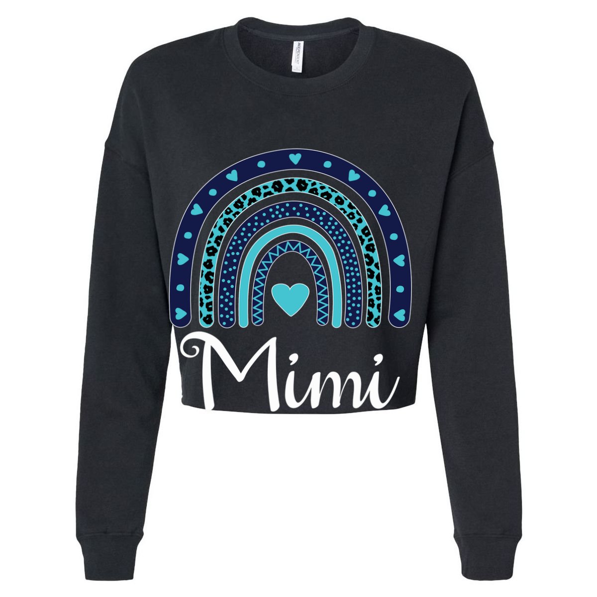 Grandma MiMi Blue Leopard Rainbow Cooling Performance Crew T-Shirt