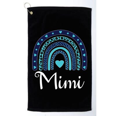 Grandma MiMi Blue Leopard Rainbow Golf Towel