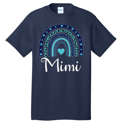 Grandma MiMi Blue Leopard Rainbow Tall T-Shirt