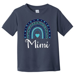 Grandma MiMi Blue Leopard Rainbow Toddler T-Shirt