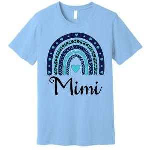 Grandma MiMi Blue Leopard Rainbow Premium T-Shirt