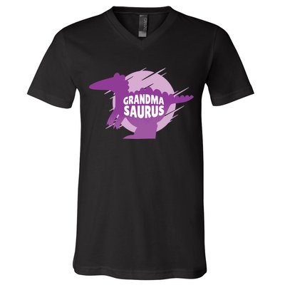 Grandma Saurus V-Neck T-Shirt