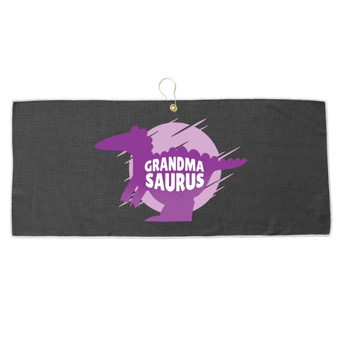 Grandma Saurus Large Microfiber Waffle Golf Towel