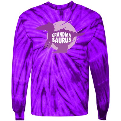 Grandma Saurus Tie-Dye Long Sleeve Shirt