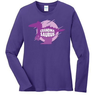 Grandma Saurus Ladies Long Sleeve Shirt