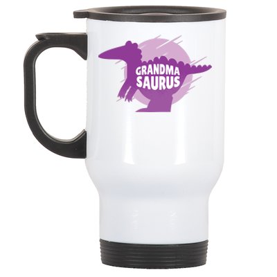 Grandma Saurus Stainless Steel Travel Mug