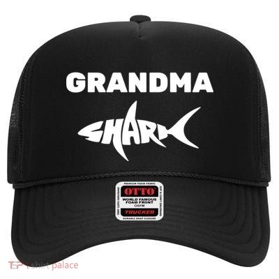 Grandma Shark High Crown Mesh Back Trucker Hat