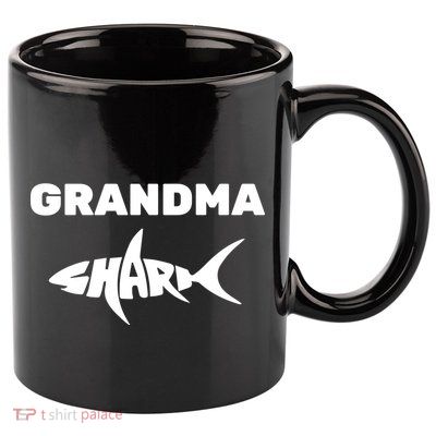 Grandma Shark 11oz C Handle Ceramic Mug
