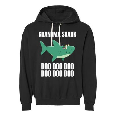 Grandma Shark Doo Garment-Dyed Fleece Hoodie
