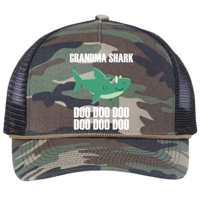 Grandma Shark Doo Retro Rope Trucker Hat Cap