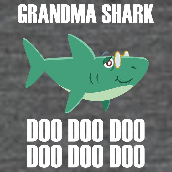 Grandma Shark Doo Baby Bodysuit