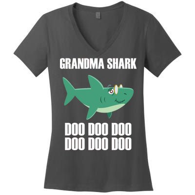 Grandma Shark Doo Women's V-Neck T-Shirt