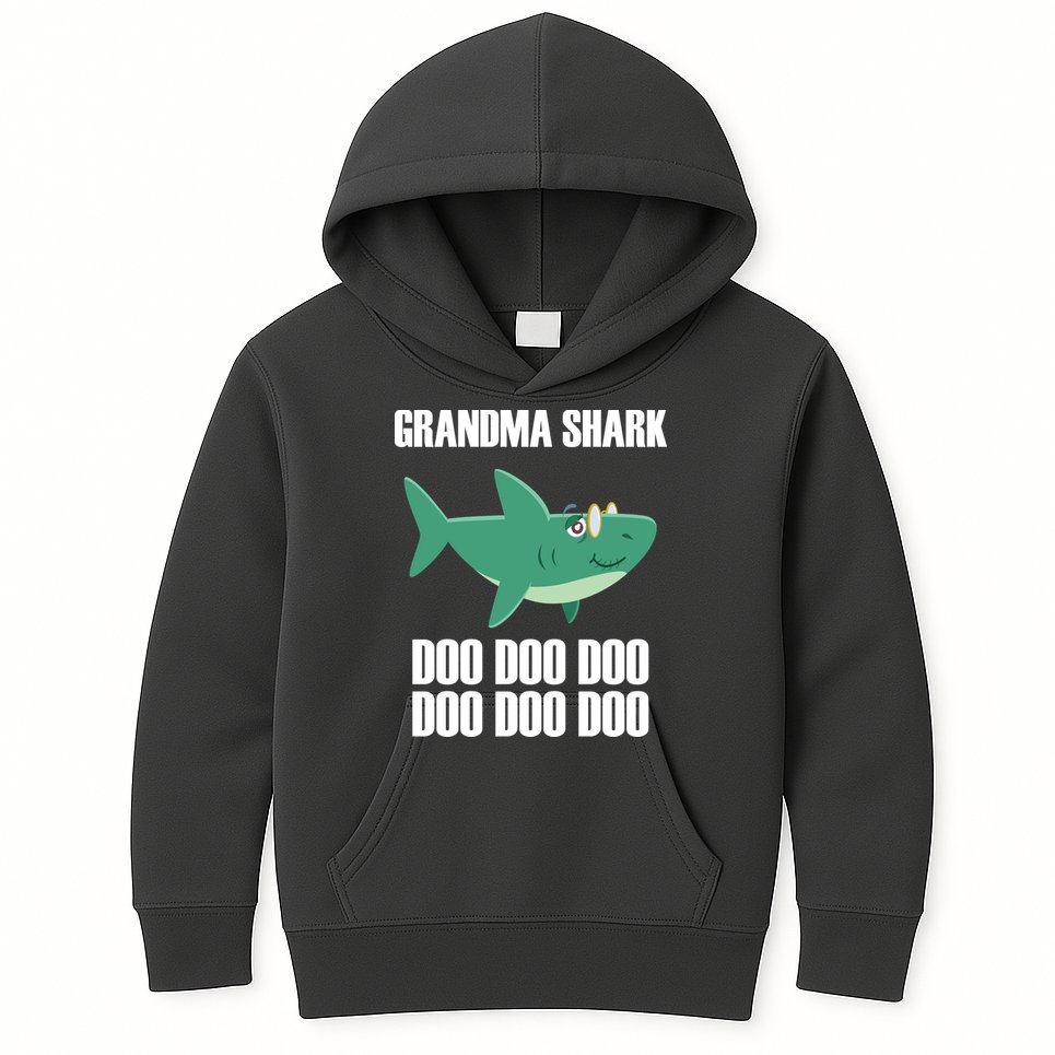 Grandma Shark Doo Kids Hoodie