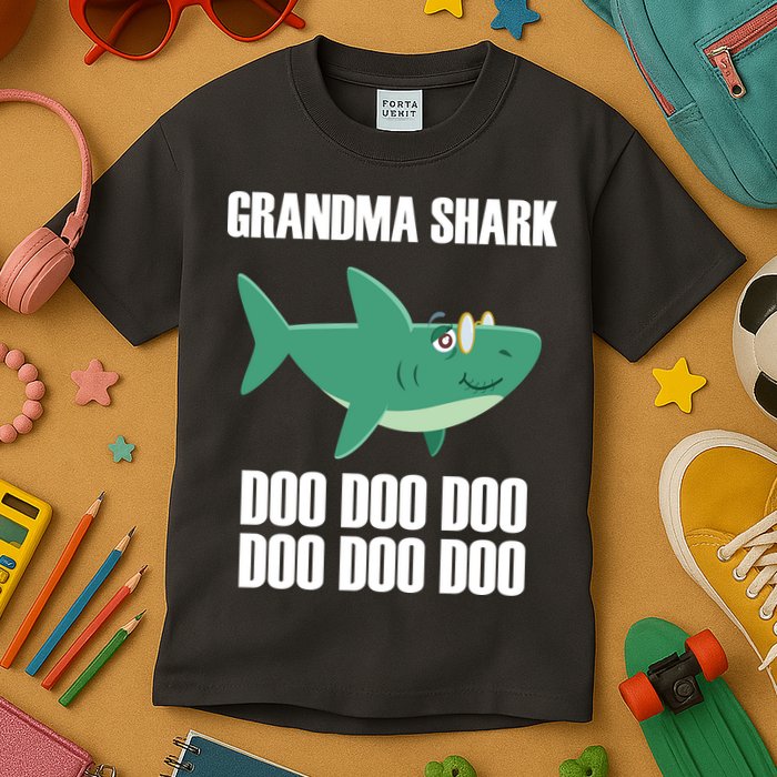 Grandma Shark Doo Kids T-Shirt