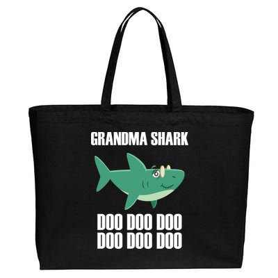 Grandma Shark Doo Cotton Canvas Jumbo Tote