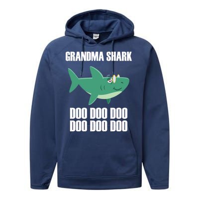 Grandma Shark Doo Performance Fleece Hoodie