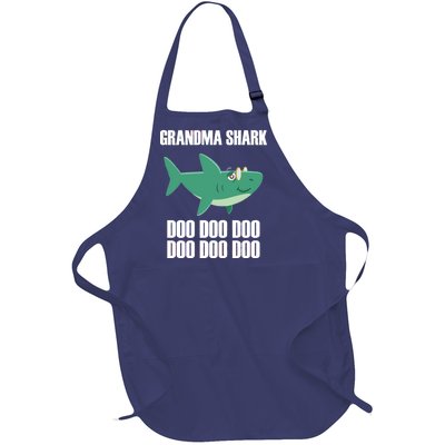 Grandma Shark Doo Full-Length Apron With Pockets