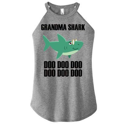 Grandma Shark Doo Women’s Perfect Tri Rocker Tank