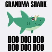Grandma Shark Doo Garment-Dyed Sweatshirt