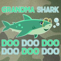 Grandma Shark Doo Doo Doo Legacy Tie Dye Trucker Hat