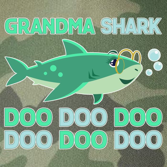 Grandma Shark Doo Doo Doo Legacy Tie Dye Trucker Hat