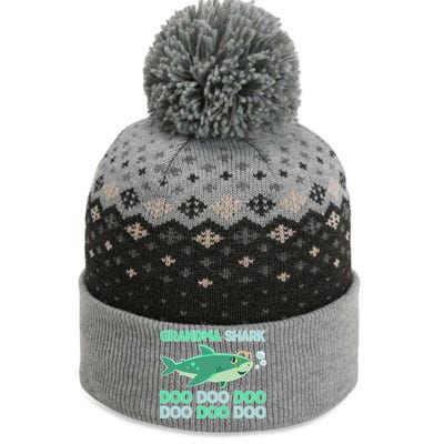 Grandma Shark Doo Doo Doo The Baniff Cuffed Pom Beanie