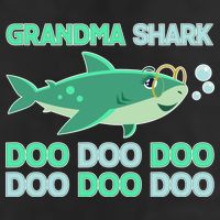 Grandma Shark Doo Doo Doo Cool Comfort Performance Bucket Hat