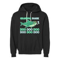 Grandma Shark Doo Doo Doo Garment-Dyed Fleece Hoodie