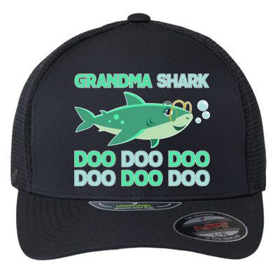 Grandma Shark Doo Doo Doo Flexfit Unipanel Trucker Cap