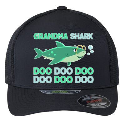 Grandma Shark Doo Doo Doo Flexfit Unipanel Trucker Cap