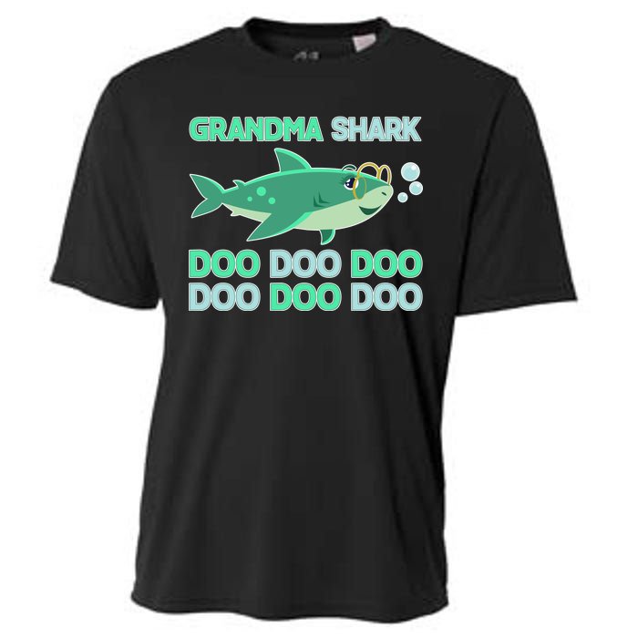 Grandma Shark Doo Doo Doo Cooling Performance Crew T-Shirt