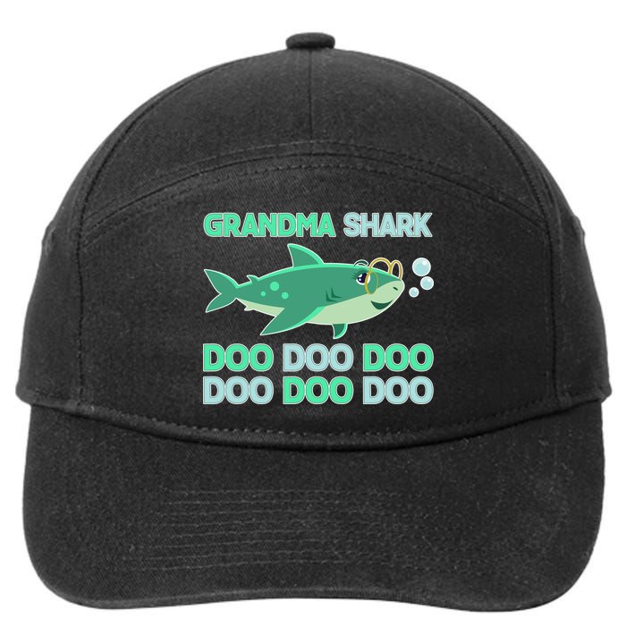 Grandma Shark Doo Doo Doo 7-Panel Snapback Hat