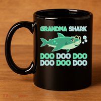 Grandma Shark Doo Doo Doo 11oz C Handle Ceramic Mug