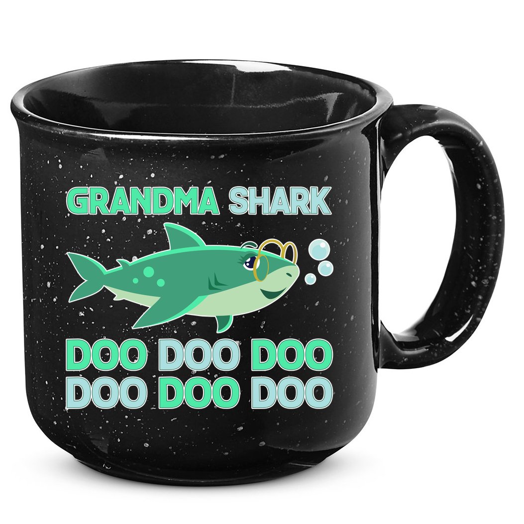 Grandma Shark Doo Doo Doo 15oz Campfire Ceramic Mug