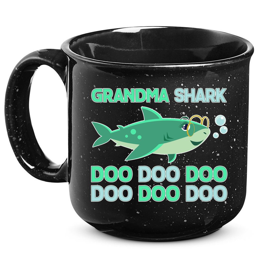Grandma Shark Doo Doo Doo 15oz Campfire Ceramic Mug