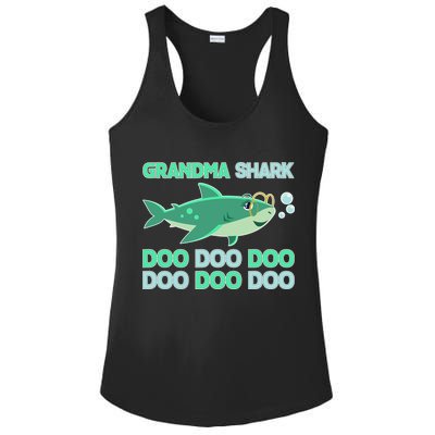 Grandma Shark Doo Doo Doo Ladies PosiCharge Competitor Racerback Tank