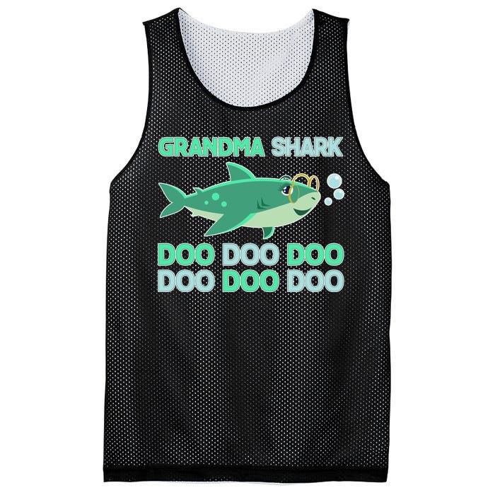 Grandma Shark Doo Doo Doo Mesh Reversible Basketball Jersey Tank