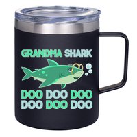 Grandma Shark Doo Doo Doo 12oz Stainless Steel Coffee Mug