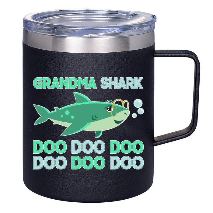 Grandma Shark Doo Doo Doo 12oz Stainless Steel Coffee Mug