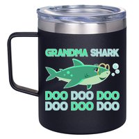 Grandma Shark Doo Doo Doo 12oz Stainless Steel Coffee Mug