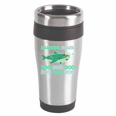 Grandma Shark Doo Doo Doo 16oz Travel Tumbler