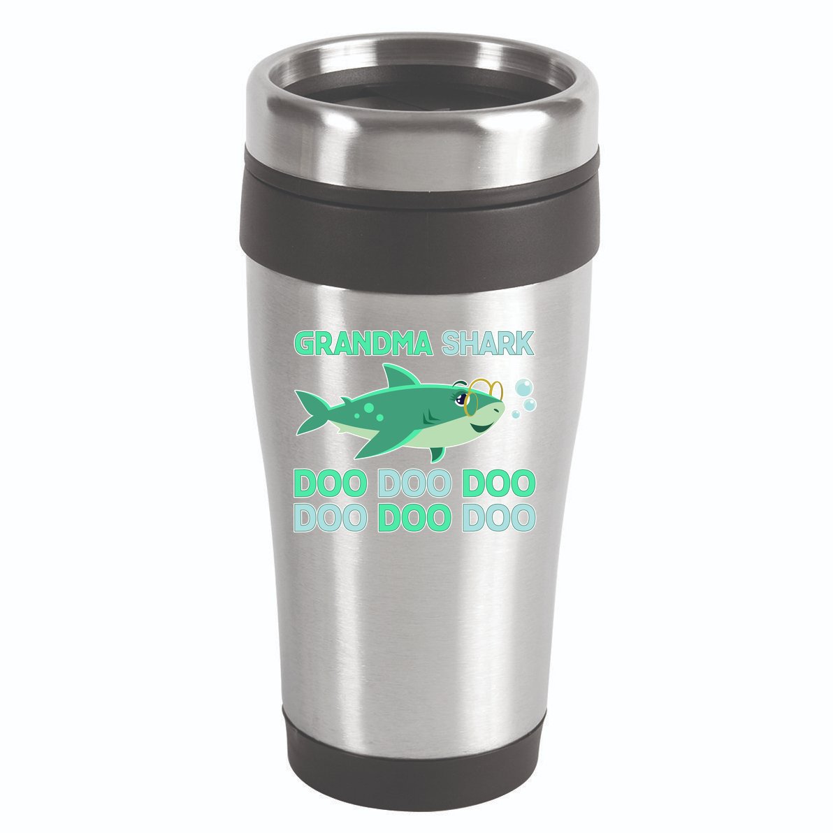 Grandma Shark Doo Doo Doo 16oz Travel Tumbler