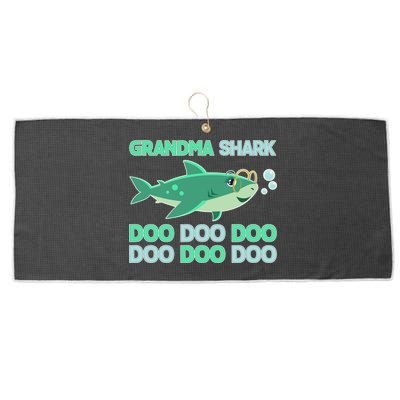 Grandma Shark Doo Doo Doo Large Microfiber Waffle Golf Towel