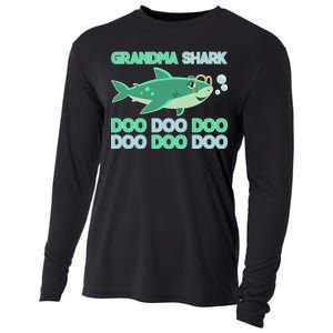 Grandma Shark Doo Doo Doo Cooling Performance Long Sleeve Crew