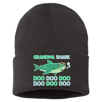 Grandma Shark Doo Doo Doo Sustainable Knit Beanie