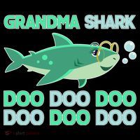 Grandma Shark Doo Doo Doo PosiCharge Competitor Tank