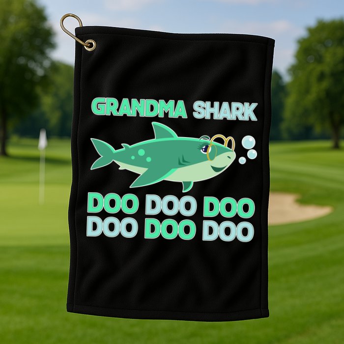 Grandma Shark Doo Doo Doo Golf Towel